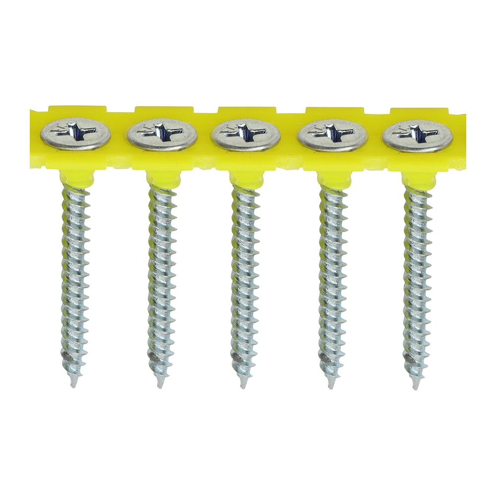 3.5 X 35M – Collated Drywall Screws -Fine Thread – Zinc