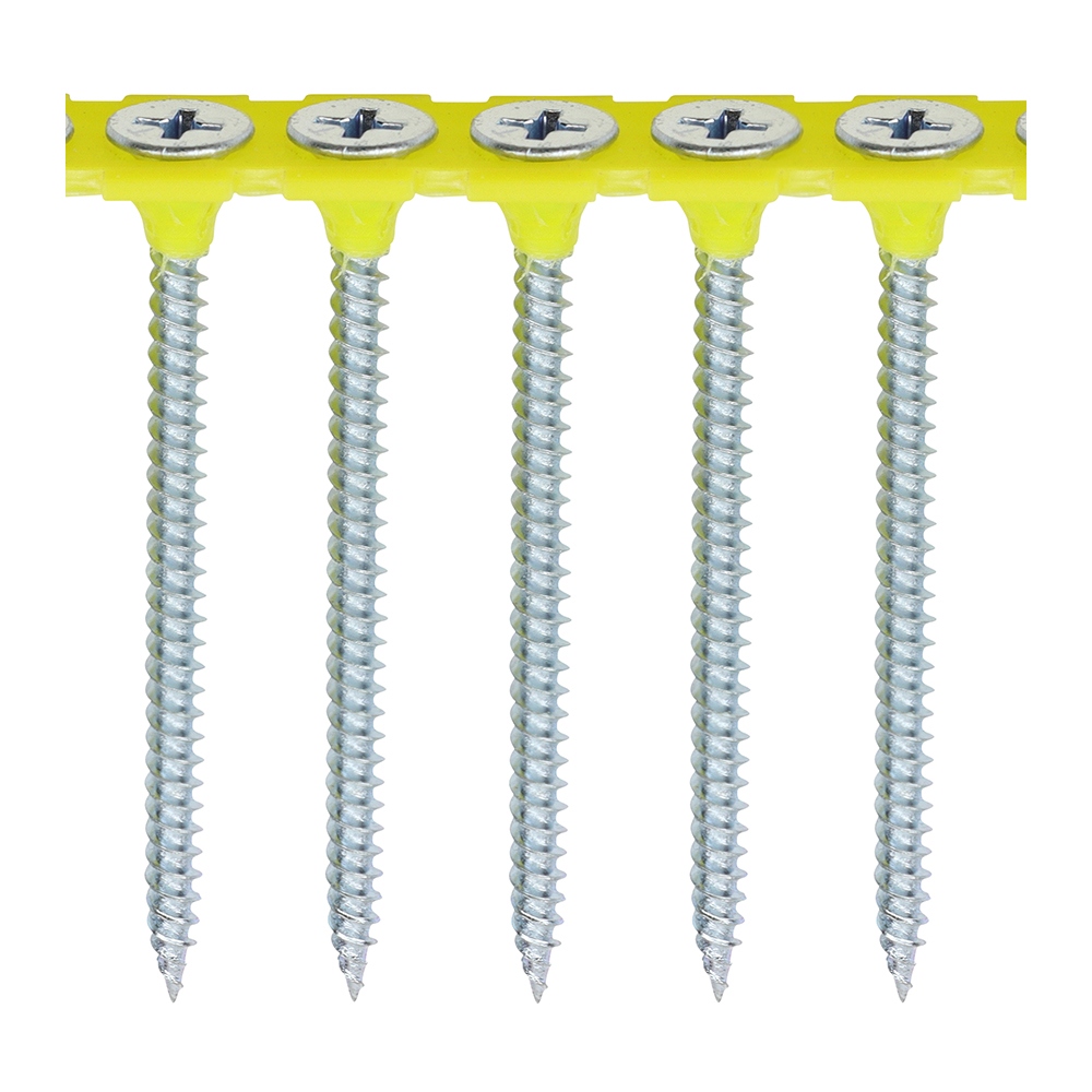 3.5 X 55M – Collated Drywall Screws -Fine Thread – Zinc