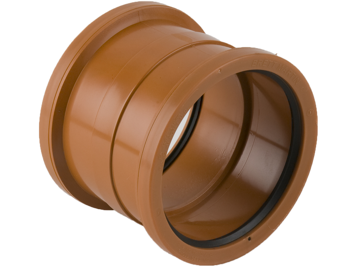 B7001 – 160mm Double Socket PVC (BS) Coupler