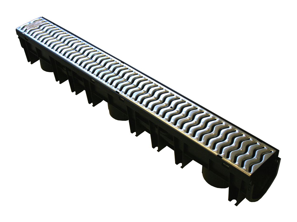 BCG2- 1M Channel Drain Incl Galv Grating