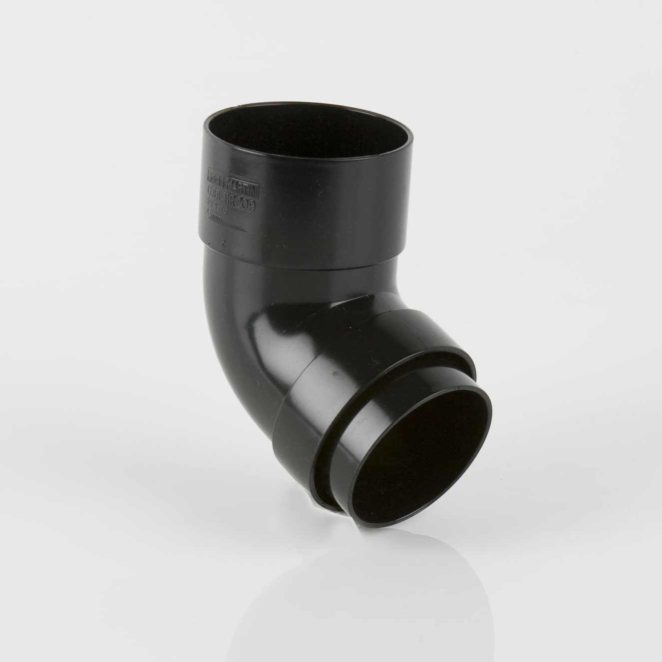BR209 – 68mm Round Downpipe 112½° Bend
