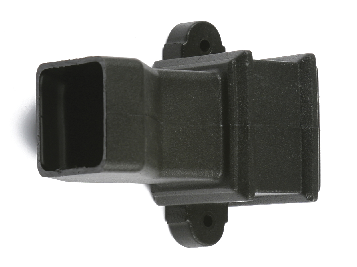 BR512LCI – 65mm Square Cast Iron Effect Anti-Splash Shoe with Lugs