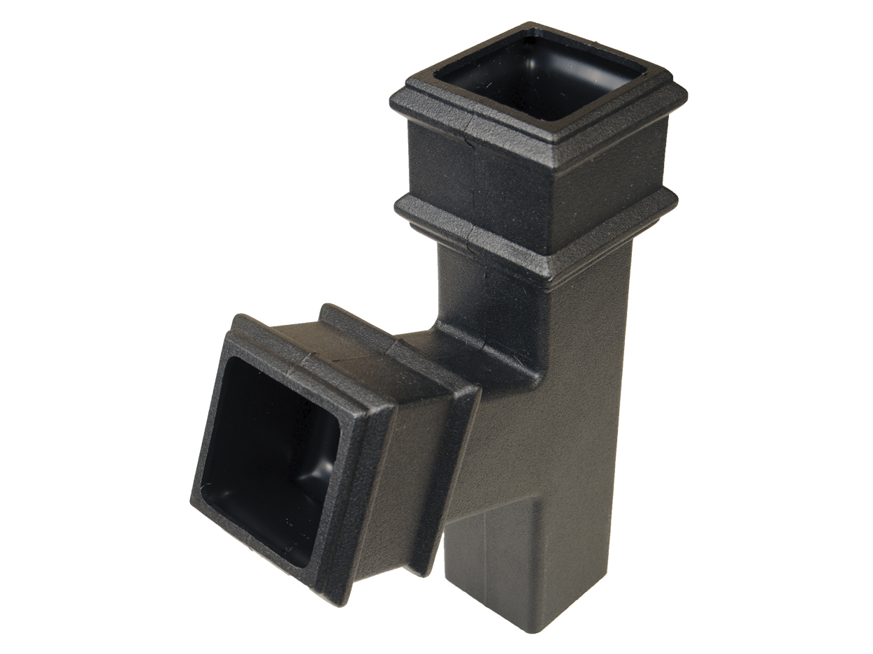 BR518CI – 65mm Square Cast Iron Effect 112.5° Branch