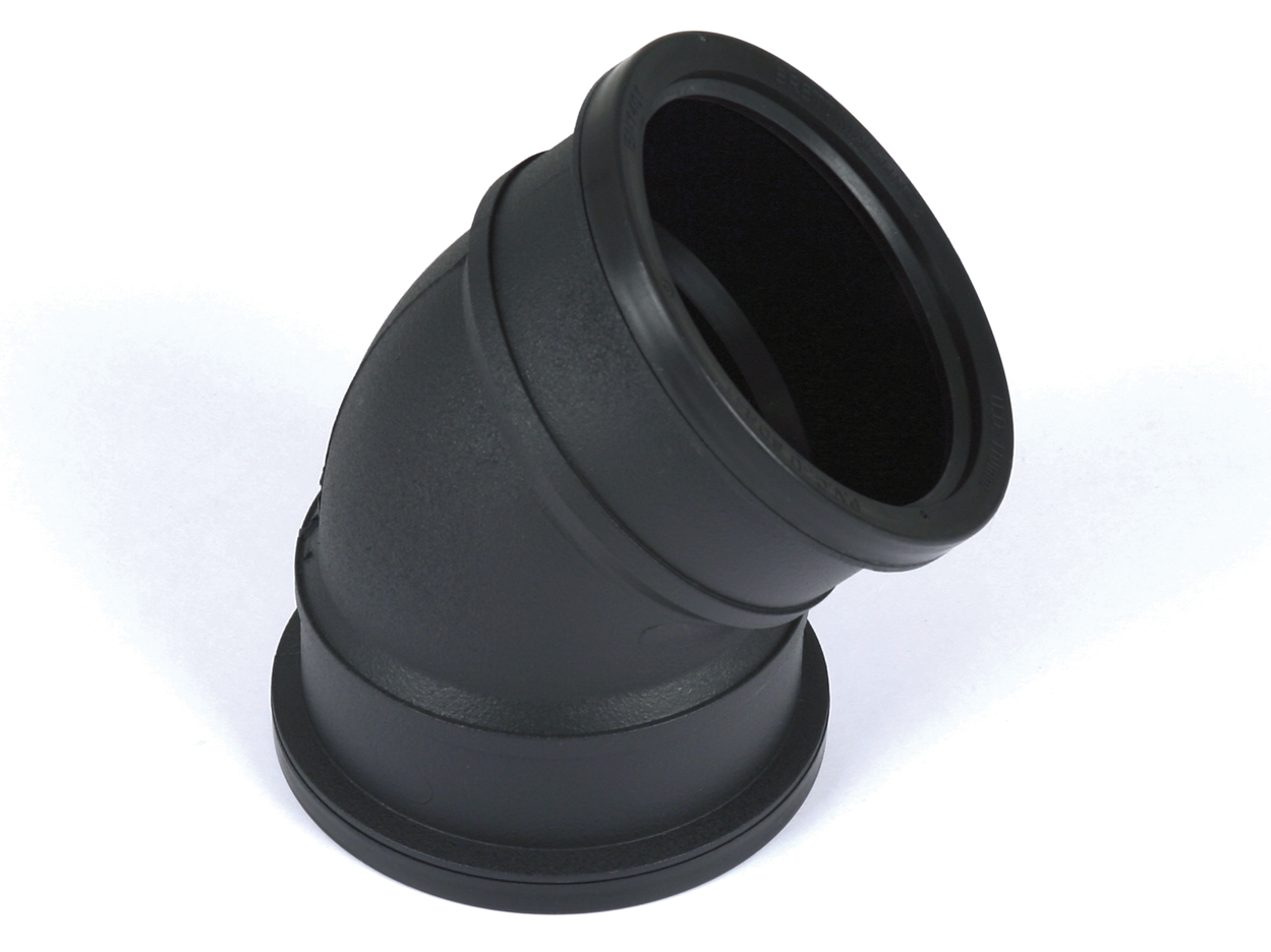 BS482CI – 110mm Cast Iron Effect 135° Double Socket Bend